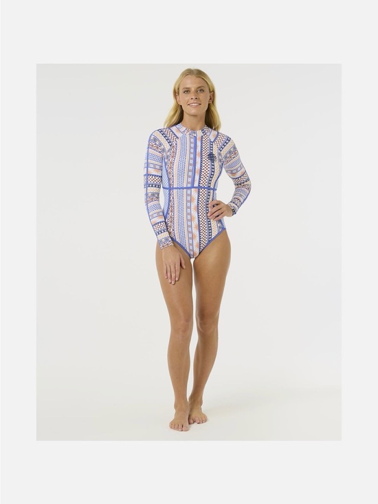 Rip Curl Other - Rip Curl Blue and White Long-Sleeve One-Piece Swimsuit